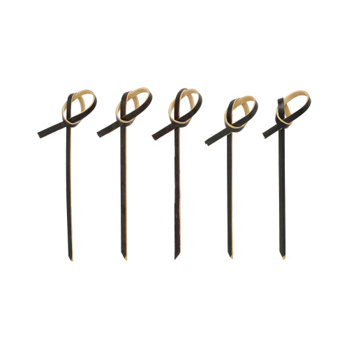 Pack 250 Fingerfood pick 6cm black 'Knot'