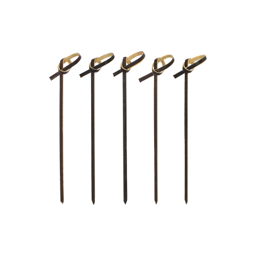 Pack 250 Fingerfood skewers 10cm black 'Knot'