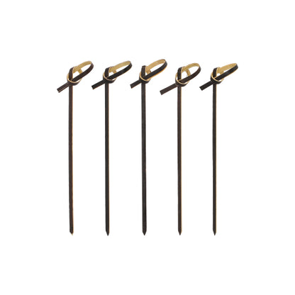 Pack 250 Fingerfood skewers 10cm black 'Knot'