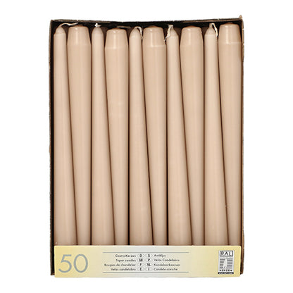 Pack 50 Taper candles Ø 2.2 cm · 25 cm (10 inch)