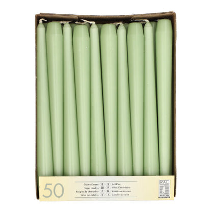 Pack 50 Taper candles Ø 2.2 cm · 25 cm (10 inch)