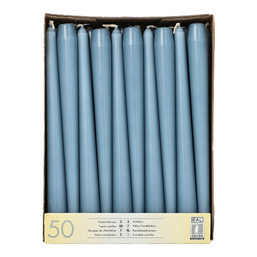 Pack 50 Taper candles Ø 2.2 cm · 25 cm (10 inch)