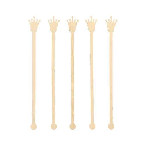 Pack 100 Crown Bamboo Cocktail Sticks 20cm