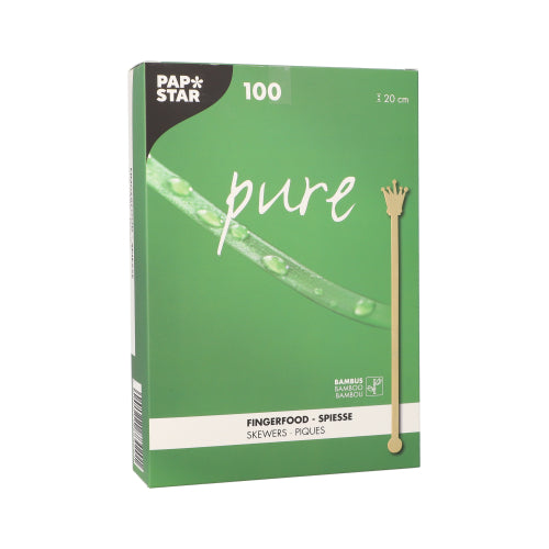 Pack 100 Crown Bamboo Cocktail Sticks 20cm