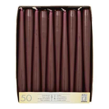 Pack 50 Taper candles Ø 2.2 cm · 25 cm (10 inch)