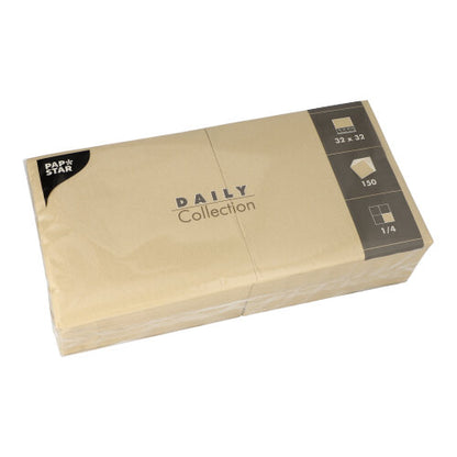 Pack 150 Napkins Daily Collection 1/4 fold 32 cm x 32 cm