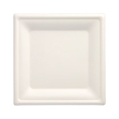 Pack 50 Sugarcane square plates 20x20cm