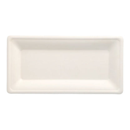 Pack 50 Sugarcane square plates 13 x26cm